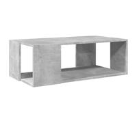 Mesa de centro, hormigón gris, 89,5 x 48 x 30 cm | Maceta de 3 niveles, madera de pino maciza, diseño plegable, fondo abierto, balcón, terraza