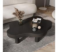 Mesa de centro irregular creativa con forma de nube, mesa auxiliar redonda de madera maciza, moderna mesa pequeña gruesa con 3 patas para muebles de sala de estar