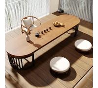 Mesa de centro japonesa con tatami,mesa de centro redonda de madera,mesa de centro de madera maciza para sala de estar,mesa de centro, mesa de tatami,mesa baja en el suelo, mesa de centro de nogal(140
