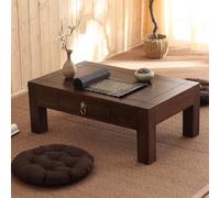 Mesa de centro japonesa de madera de olmo antiguo, mesa baja japonesa para meditación, mesa de altar de madera maciza, mesa de comedor versátil para suelo