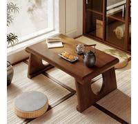 Mesa De Centro Japonesa De Madera Maciza, Escritorio De Té Tatami, Mesa De Piso De Diseño Bajo Con Espacio De Almacenamiento, Para Decoración Del Hogar(Brown 1,60*40*25cm/23.6*15.7*9.8in)