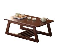 Mesa de Centro Japonesa de Madera - Pequeña Mesa de té para balcón, Mesa Baja Sencilla para el hogar, ventanal y Aprendizaje del Idioma Chino - Marrón 60 x 40 x 30 cm, diseño Minimalista Mod