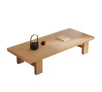 Mesa de centro japonesa, mesa baja de madera maciza para sentarse, escritorio de té Zen Chabudai para decoración del hogar, 100 x 60 x 38 cm, color original