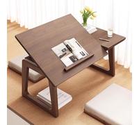 Mesa de centro japonesa plegable con parte superior inclinable, bandeja versátil para estudio, trabajo, comedor, entretenimiento y relajación, diseño que ahorra espacio