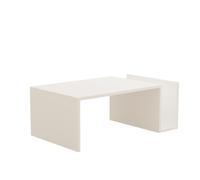 Hanah Home Modern White Coffee Table, 86,8 x 32,4 x 50 cm | 100% melamina revestida de partículas, 18 mm de Grosor, Pared Fija, diseño escandinavo para una Vida Elegante