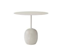 &Tradition Mesa auxiliar Lato LN9 Blanco. mármol crema diva