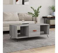 Mesa de Centro Madera contrachapada Gris Sonoma 102x50x40 cm,Mesa de Centro Elegante con Amplio Espacio de Almacenamiento Mesillas de Noche