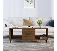 Mesa de Centro Madera contrachapada marrón Roble 102x50x40 cm,Mesa de Centro Moderna y Funcional con Amplio Almacenamiento para el salón Mesillas de Noche