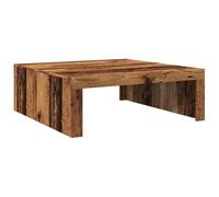 vidaXL Mesa de centro y auxiliar Madera de ingeniería envejecida 100x100x35 cm