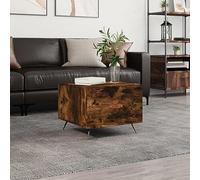 Mesa de Centro Madera de ingeniería Roble Ahumado 50x50x40 cm,Mesa de Centro Elegante con Almacenamiento para un Hogar con Estilo Mesillas de Noche