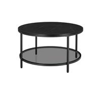 Mesa de Centro Mármol Negro y Negro Tinta