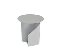 mesa de centro Mesa de centro redonda de metal, mesa de té moderna, impermeable, con más espacio de almacenamiento, ideal for exteriores e interiores (sala de estar o dormitorio). pequeña(Grey)