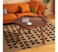 Mesa de centro minimalista en forma de nube, diseño irregular de madera para sala de estar, recepción, oficina, 60 x 60 x 63 cm, elegante decoración del hogar, muebles modernos