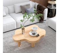 Mesa de Centro Moderna con Forma de Nube, Mesa Auxiliar de Madera con 3 Patas, Mesa Auxiliar de sofá Que Ahorra Espacio para Sala de Estar, Mueble Elegante para Espacios pequeños, B-80 * 40