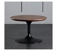 Mesa de centro moderna, mesa de centro redonda negra, mesas de centro redondas, mesa de centro de borde vivo, mesas de centro anidadas para sala de estar, mesas auxiliares redondas de anidación (estilo: A)