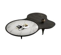 Mesa de Centro Moderna Mesa de té Personalizada con Arte Sencillo for el hogar, Sala Estar, apartamento pequeño, Mesa Plato Roca Mesa Auxiliar de Café