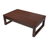 Mesa de centro multifuncional, mesa de té simple de Kung Fu para ventana de bahía, mesita de noche, color marrón, 80 x 50 x 35 cm, diseño moderno para cualquier espacio