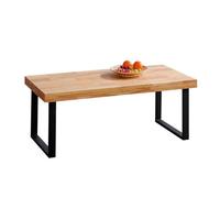 Adec Group duehome | Natural, Mesa de Centro, Mesita de Comedor, Color Roble Salvaje y Negro, Medidas: 60 cm (Ancho) x 120 cm (Largo) 43,5 cm (Alto)