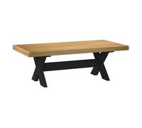 Mesa de centro noain patas en x madera maciza pino 120x60x40 cm