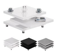 Mesa de Centro Nueva York blanca 72x72cm 360°