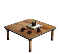 Mesa de centro otomana de madera moderna con soporte de almacenamiento, mesas de té plegables cuadradas de estilo japonés for sentarse en el piso, dormitorio, ventana salediza, sala de té, comedor mul