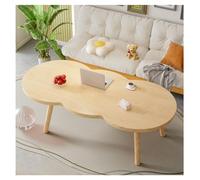 Mesa de centro ovalada con almacenamiento, patas de madera maciza, acabado elegante, mesa central para sala de estar y apartamento