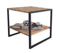 Mesa de centro para salón rus con base inferior negro y roble safir 50 cm 50 cm