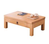 Mesa de centro pequeña de madera con cajón de almacenamiento de 60, 70 y 100 cm, banco de trabajo para oficina en casa, escritorio de escritura y lectura, diseño estable, ideal para uso en portátil.