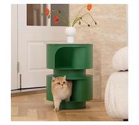 Mesa De Centro Pequeña Mesa auxiliar pequeña con cama for gatos, mesa , mesita de noche, centro for , condominios for sala estar, dormitorio, balcón, familia y oficina Mesa De Coctel(Green)