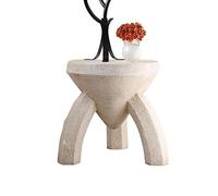 Mesa De Centro Pequeña Mesa auxiliar redonda estable con 3 patas, mesa pequeña, retro for sala de estar, dormitorio, oficina, espacios pequeños, 18.8 pulgadas profundidad x 19.6 alto Mesa De Coctel