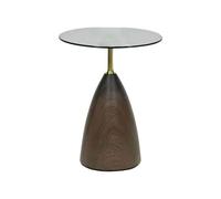 Mesa De Centro Pequeña Mesa de centro de cristal for sala de estar, mesa auxiliar for sofá, mesa de centro redonda, bandeja de piso, mesa de esquina, mesa de noche for dormitorio Mesas De Salón