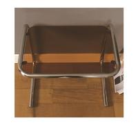 Mesa de Centro Pequeña Mini Mesa de Centro de Acero Inoxidable, Creativa, de diseño, con Lado de sofá, de Cristal, esquinera de Metal Simple, Varios estantes Mesas de Centro Pequeñas para Sala(A)