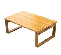 Mesa de centro plegable con ventana de bahía, mesa baja duradera para balcón, conversación, ahorro de espacio, mesa de comedor plegable (color: A, tamaño: 80 x 50 x 28,5 cm)