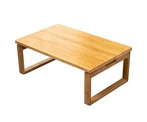 Mesa de centro plegable con ventana de bahía, mesa baja duradera para balcón, conversación, ahorro de espacio, mesa de comedor plegable (color: A, tamaño: 80 x 50 x 28,5 cm)