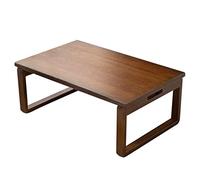Mesa de centro plegable con ventana de bahía, mesa de comedor plegable para balcón, conversación, mesa de té pequeña, duradera y fuerte, mesa baja portátil y ahorra espacio, 70 x 50 x 28,5 cm