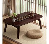 Mesa de centro plegable, mesa de suelo japonesa, mesas bajas de bambú, mesa de actividades multiusos para estudio, sala de estar, balcón, natural, 70 cm (marrón), diseño que ahorra espacio