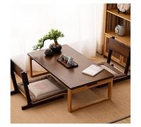 Mesa de centro plegable multifuncional, escritorio resistente, fácil almacenamiento, ideal para sala de té, balcón al aire libre, sala de estar (marrón tamaño: 60 x 40 x 26 cm)