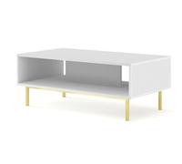 Mesa de centro ravenna b 90x60x45 blanco, dorado