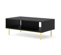 Mesa de centro ravenna b 90x60x45 negro, dorado