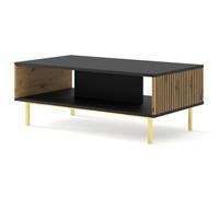 Mesa de centro ravenna f 90x60x45 negro, beige, dorado