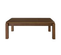 Mesa de centro rectangular de madera oscura nogal L120 cm RAYA