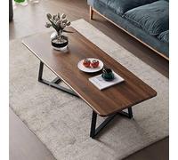 Mesa de centro rectangular moderna con marco de madera, fácil montaje para sala de estar, dormitorio y oficina, muebles contemporáneos elegantes, decoración versátil del hogar, diseño duradero y