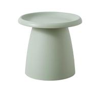 Mesa de centro redonda con pedestal, estilo nórdico, mesa auxiliar de plástico compacta para balcón, diseño minimalista