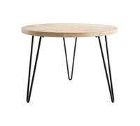 Mesa de centro redonda mango patas horquilla metal VIBES