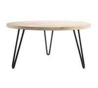 Mesa de centro redonda mango patas horquilla metal VIBES