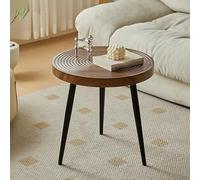 Mesa de centro redonda moderna de PVC con patas de metal para sala de estar y dormitorio, fácil de montar, muebles elegantes y funcionales para el hogar