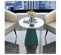 Mesa De Centro Redonda Moderna, Tablero De, Duradera Y Fácil De Limpiar, Mesa De Centro Minimalista, Bordes Redondeados, Anticolisión, El Chasis Grande Tiene Un Green 70 * 56 * 44cm