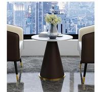 Mesa De Centro Redonda Moderna, Tablero De, Duradera Y Fácil De Limpiar, Mesa De Centro Minimalista, Bordes Redondeados, Anticolisión, El Chasis Grande Tiene Un Brown 60 * 56 * 44cm