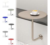 Mesa de centro redonda montada en la pared, mesa flotante, mesa de noche, ahorro de espacio, pequeña mesa de comedor blanca, decoración moderna del hogar para sala de estar y dormitorio