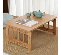 Mesa de centro rústica de granja, diseño plegable, escritorio espacioso, mesa central moderna con estructura estable y esquinas redondeadas para una fácil limpieza, acabado de madera natural, 60 x 40